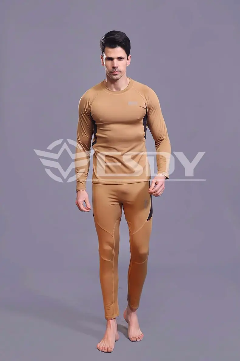 long john shirts Winter New Men Thermal Underwear Sets Compression Fleece Sweat Quick Drying Thermo Underwear Men Clothing Long Johns fruit of the loom long johns