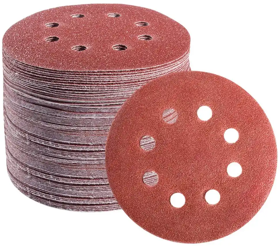 125mm Sanding Discs 100pcs 8 Hole Hook /& Loop Sandpaper Orbital Sander Pad 40-up