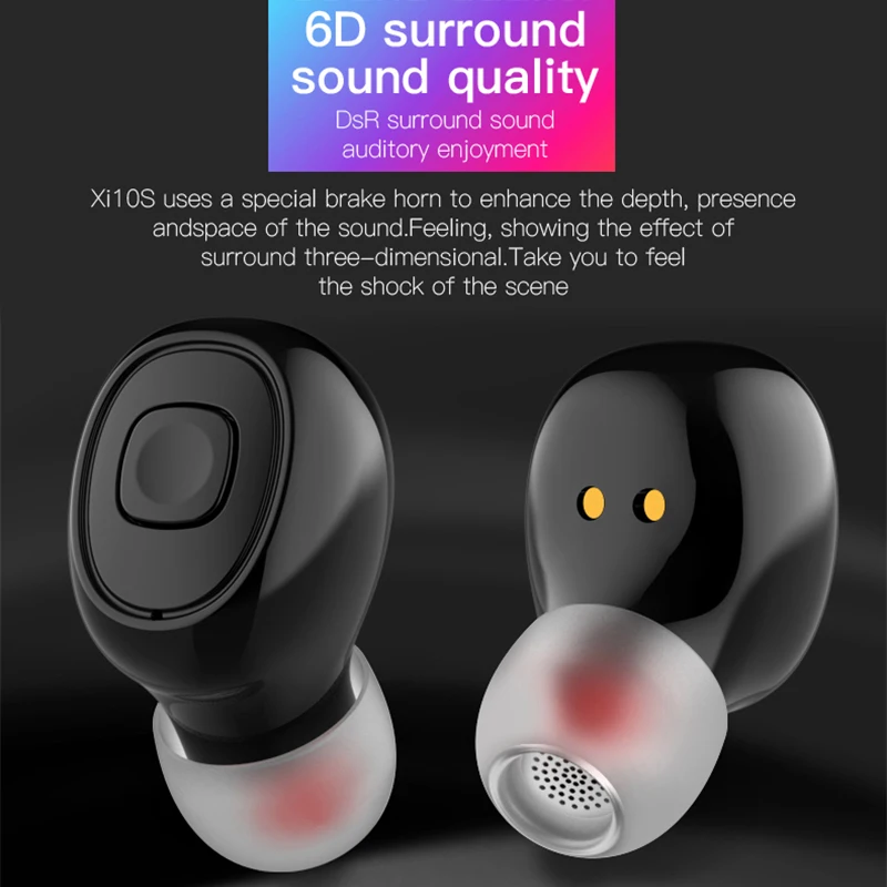 TWS XI10S HIFI бас Bluetooth 5,0 Fone De Ouvido беспроводные наушники стерео шумоподавляющий наушник водонепроницаемая Спортивная гарнитура