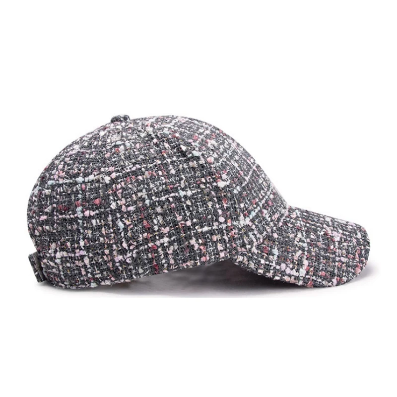 Fashion Adjustable Wool Blend Hat For Winter Outdoor Sports Warm Baseball Cap Adult Peaked Cap Hip Hop Hat