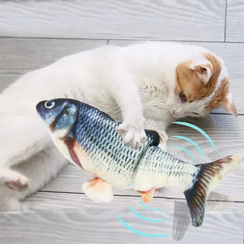 

Pet Cat Will Beat Electric 30cm Plush Artificial Fish Battery
