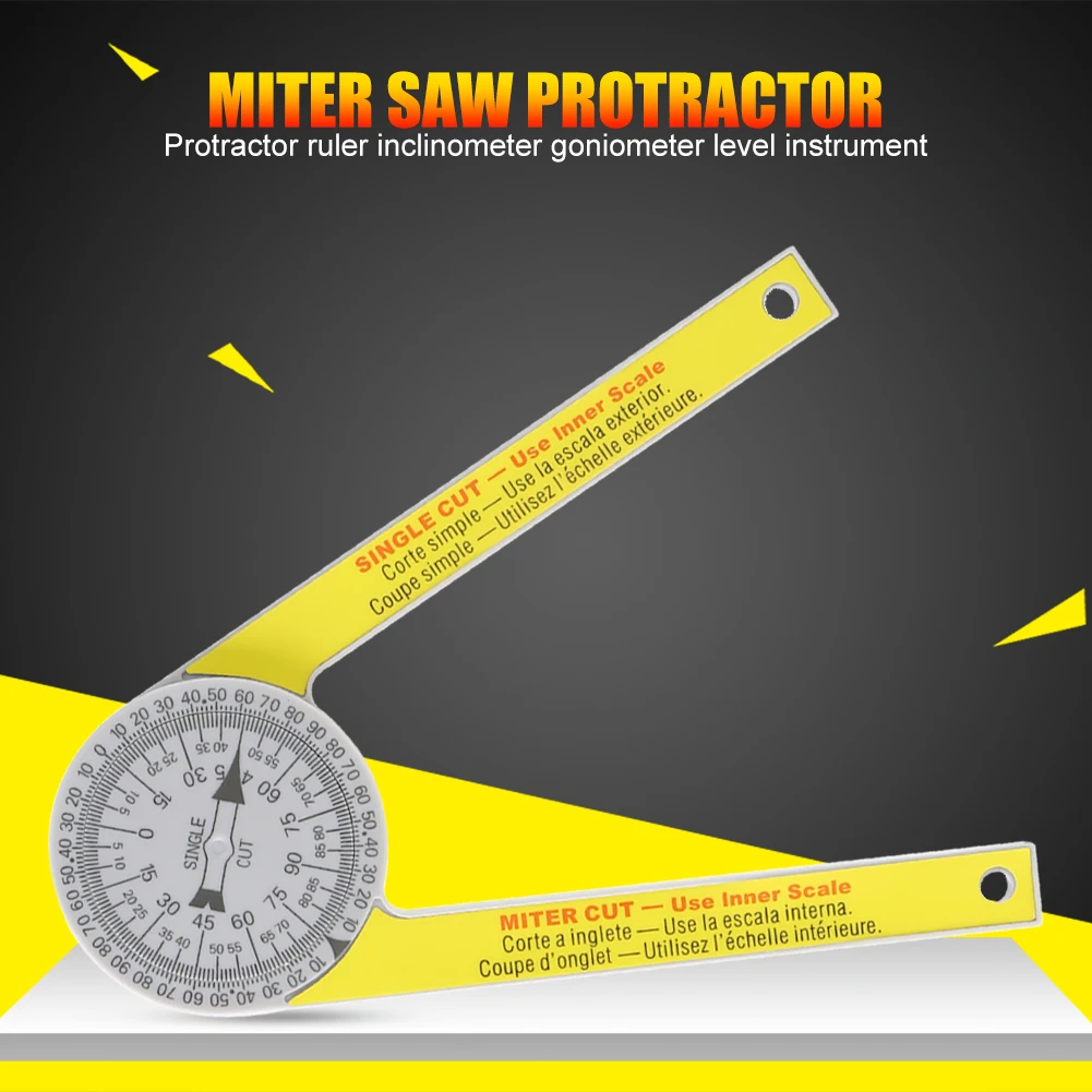

3D Plastic Angle Ruler 7" Miter for Carpenters Plumbers and All Building Trades