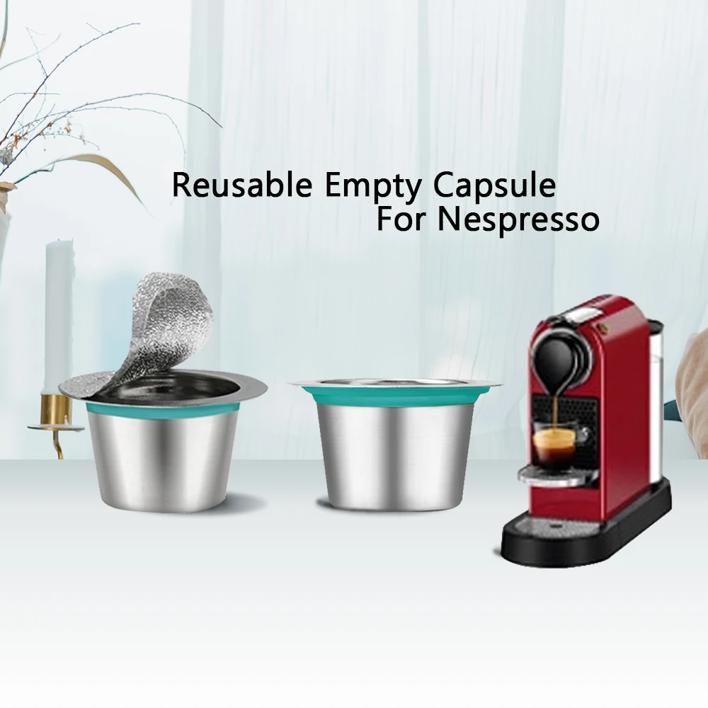 10 капсул 100 уплотнений из нержавеющей стали Nesspreso многоразовые капсулы Nespresso