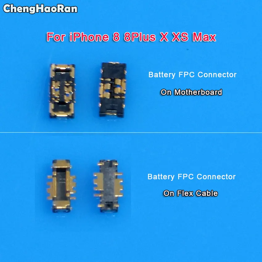 ChengHaoRan 1 шт. внутренний разъем FPC для аккумулятора контактный держатель iPhone 8 Plus X XR