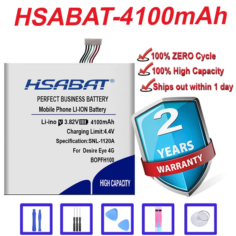 Аккумулятор HSABAT 4100 мАч B0PFH100 BOPFH100 для HTC Desire Eye 4G M910X M910n бесплатная доставка |