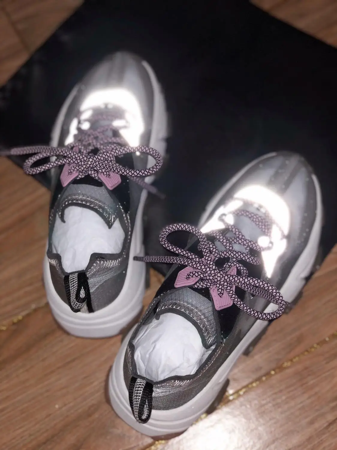 Shoes Woman Casual Sneakers Zapatos De Mujer Daddy Shoes Sapato Feminino High Quality Reflective Fashion Trendy Shoes Size 35-40