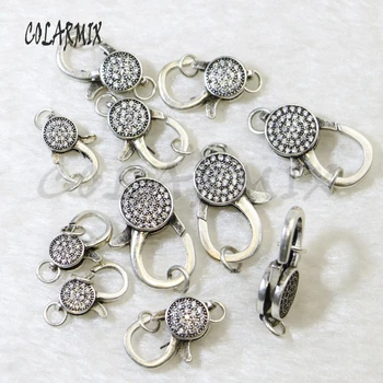 

10 pcs lobster clasp pendants for necklace crystal clasp accessories for jewelry making mix size accessories pendants 5993