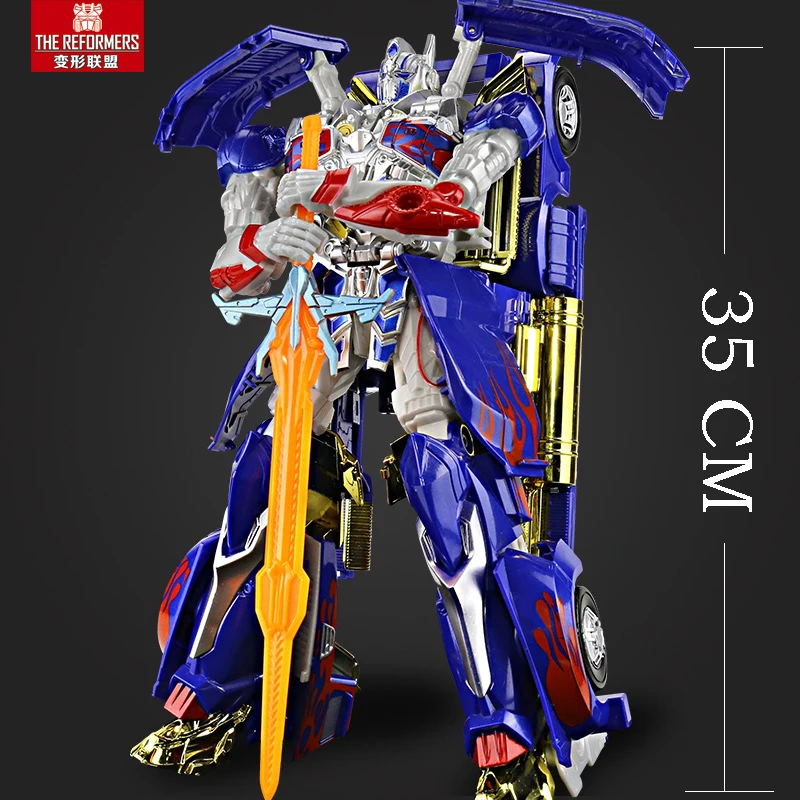 

35CM Transformation Toys Robot Series Optimus Prime Hornets Model Action Toys ABS Alloy Deformation Robot Toy Children's Gifts