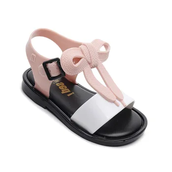 

Mini Melissa Bow Shoes 2020 New Summer Girls Jelly Shoe Girl Non-slip Kids Beach Sandal Toddler Sandals Princess