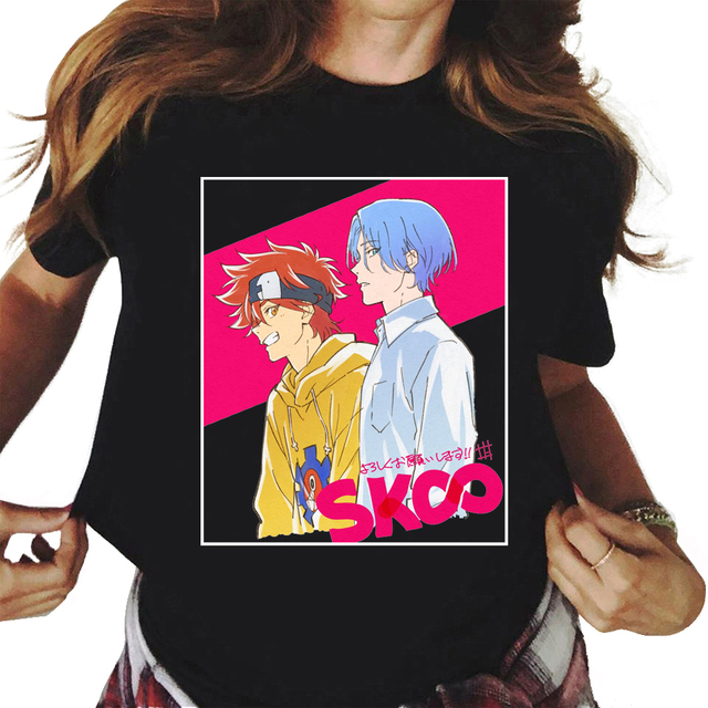 Anime SK8 The Infinity T Shirt Men Kawaii Cartoon Skateboard Boys Graphic print Tshirt Tees casual Unisex Tops T-shirt