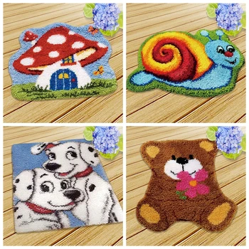 

Latch Hook Rug Kits Mushroom Irregular Latch Hook Sets For Kids Room Crafts Cushion Embroidery For Needlework Living Room DIY F