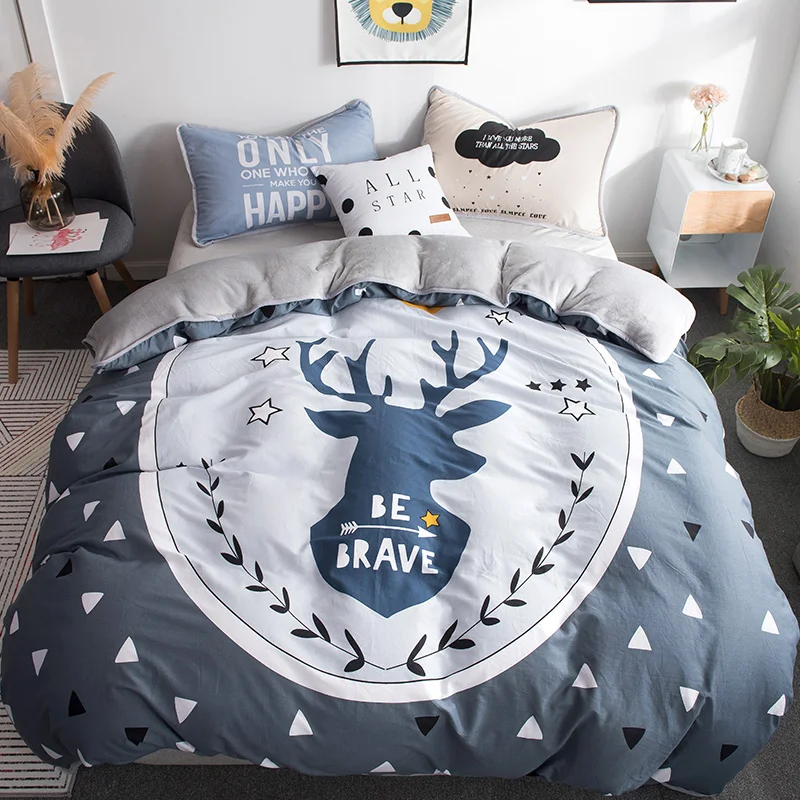 

Winter Coral Fleece Beddings Mink Plush Denim Suede One Side Velvet Fleece Soft Milk Velvet