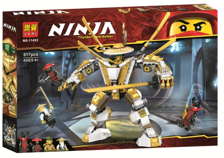 Новинка 517 шт ниндзя Золотой мех титановый Робот Модель Строительные блоки 71702