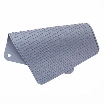 

Hot Silicone Water Draining Pad Large Multi-functional Silicone Placemat Insulation Pad Heat Resistant
