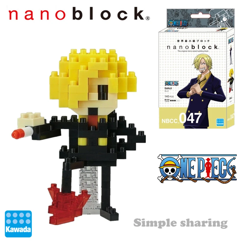 Новые Строительные блоки Kawada NBCC-047 Nanoblock Sanji 140 шт. алмазные креативные мини-блоки