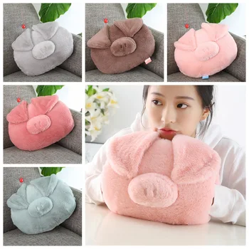 

New Fashion Short Plush Pig Pillows Funny Round Hand Pillow Portable Travel Plane Pillow Creative Funny Gift for Adult Children