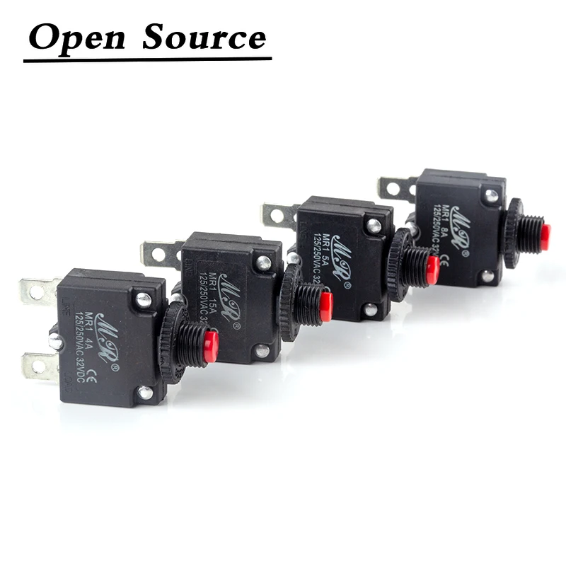 5Pcs Circuit Breaker Overload Protector Switch Fuse 2A 3A 5A 6A 7A 8A 10A 15A 20A circuit breaker