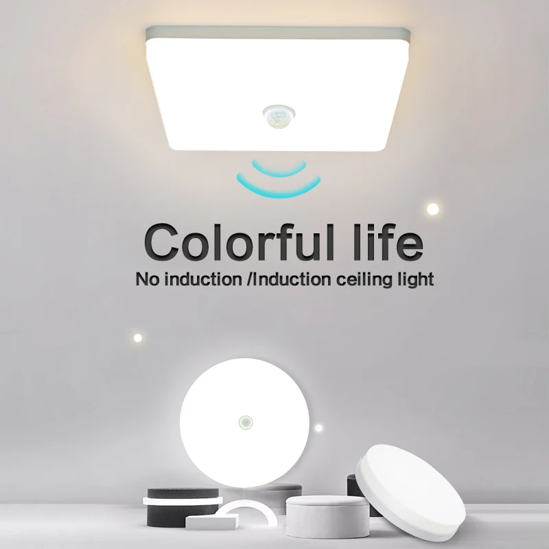 Neutral light LED Ceiling Lights Round Square Energy Saving 36W 48W Bedroom LED  Sensor Ceiling Lamp for Living Room Bathroom