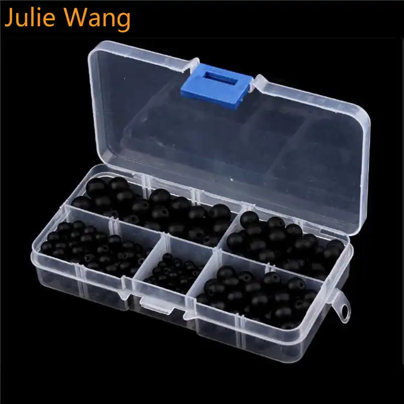Julie Wang 359pcs/Box 4-10mm Mixed Sizes Natural Stone Beads For Bracelet Necklace Jewelry Making Accessory Wholesale