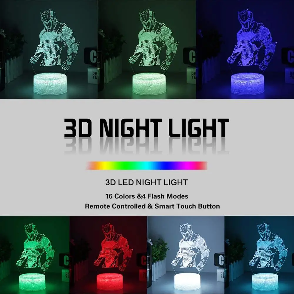 Ночной светильник 3D Vision Effect светодиодный светильник s Иллюзия светильник ing дистанционное управление и 16 цветов день рождения праздник подарок на Рождество, Хэллоуин