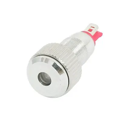 

DC 24V 3A 8mm Thread Panel Mounting Red LED Indicator Signal Light