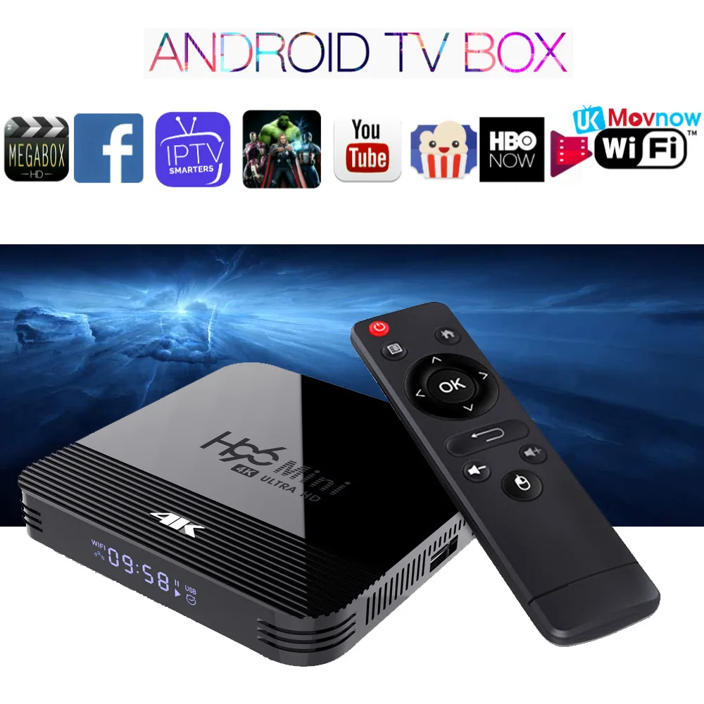 

H96 Mini H8 TV Box Android 9.0 TV Box 2G RAM+16G ROM 4K Box H.265 Media Player HDMI FUII 3D Home Audio Media High Qualtiy