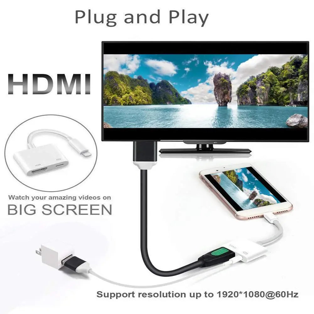 1080P цифровой HDMI кабель HD AV Кабель-адаптер для Apple Phone Jack к HDMI адаптер конвертер для IPod для ТВ