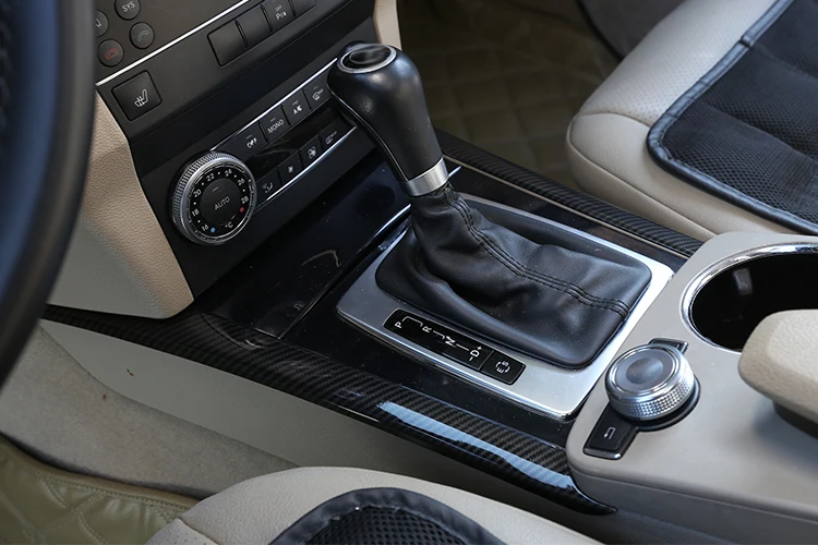 Углеродное волокно для Mercedes benz GLK Class X204 2008- ABS Хромированная Автомобильная центральная консоль украшения полоски отделка Аксессуары