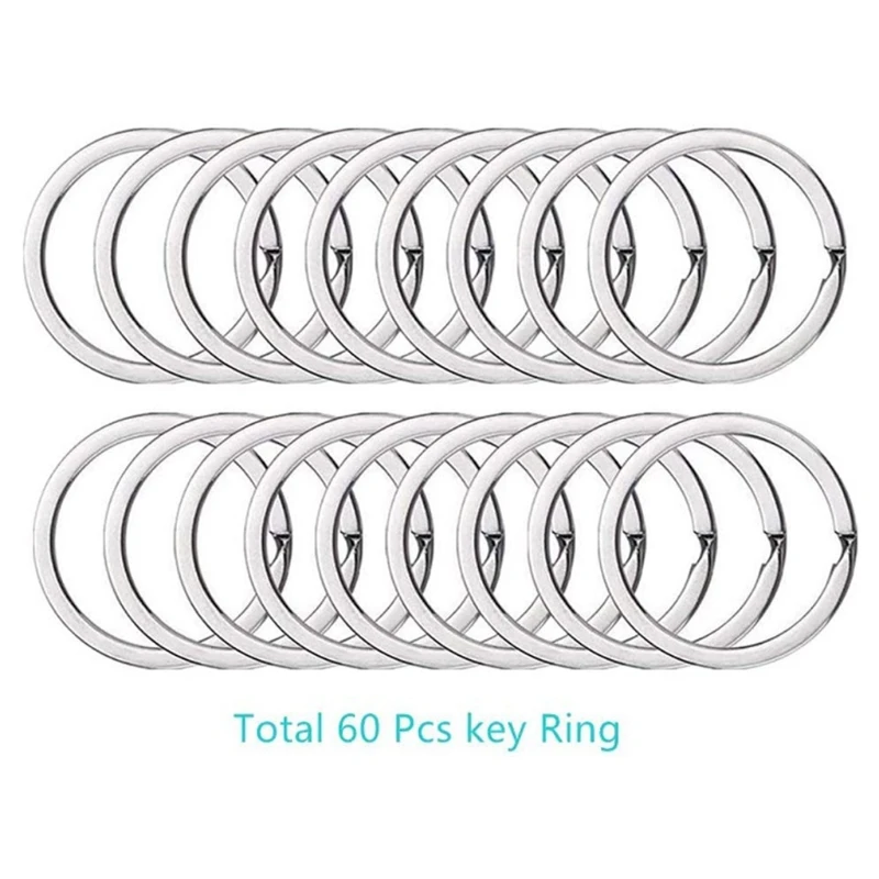 120 Pieces Swivel Clasps Bright Key Rings Metal Lanyard Snap Hooks Metal Lobster Claw Bright Hooks for Keychain Crafting