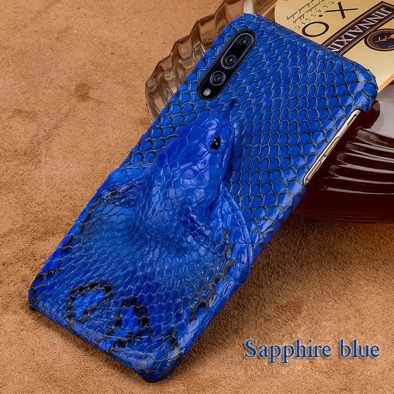 Роскошный чехол для телефона huawei P20 P30 Lite mate 10 20 Lite Pro Y6 Y9 P Smart змеиная головка для Honor 7A 7X8X9 10 Lite - Цвет: Blue