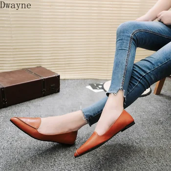 

Autumn New Pointed Flat Shoes Shallow Mouth Single Shoes Low-Help Casual Work Shoes Simple Comfort Four Seasons Women's Shoes
