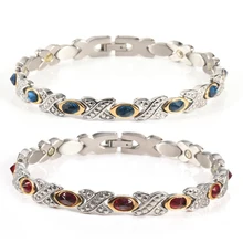 Ювелирные изделия Wollet, магнитный браслет для женщин, золотой цвет, заполненный, высокое качество, большой кристаллический 19, 5 см/8 мм