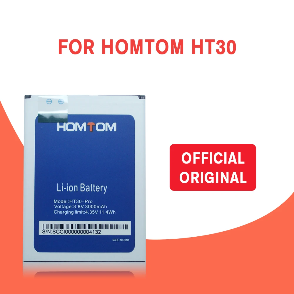 Новый аккумулятор новый высококачественный 3900 мАч Homtom HT30 для аккумулятора HT 30 for