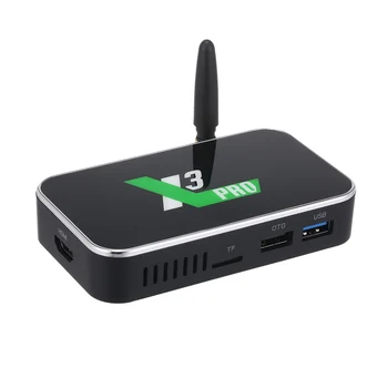 

X3 PRO Android 9.0 TV Box 2.4G/5G WiF S905X3 Quad-core Chipset CPU Cortex-A55 TV Set Top Box 4K 1080P 4GB+32GB Support TF Card