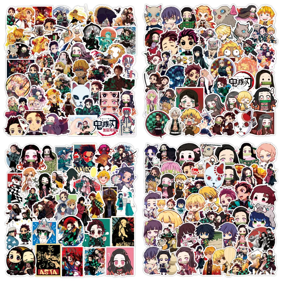 Generic stickers de dessin animé Demon Slayer Kimetsu No Yaiba, autocollant  anime manga 50 pcs à prix pas cher