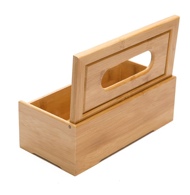 

Household Tissue Box Creative Bamboo Wooden Tray Modern Minimalist Paper Pumping Living Room Coffee Table Tissue Box