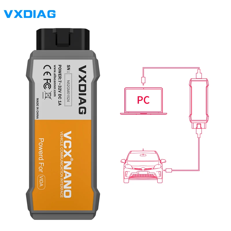 Диагностический инструмент VXDIAG VCX NANO OBD2 автомобильный диагностический сканер