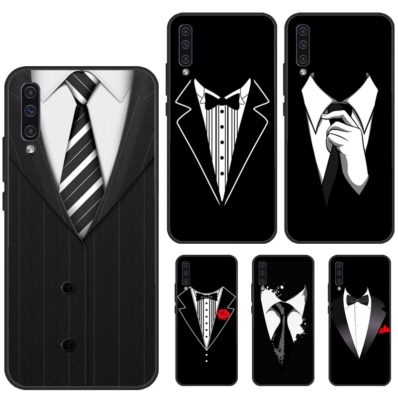 Man Suit Shirt Tie Phone Case For Samsung A72 A52 A42 A32 A12 A71 A51 A31 A11 A10 A20 A30 S A50 A70 A20e A21S