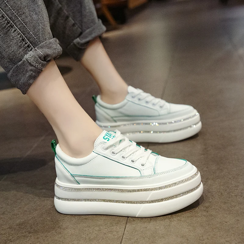 

Round Toe Shoes Woman 2019 Mixed Colors Autumn All-Match Designer Brand Luxury Women Casual Female Sneakers Flats Clogs