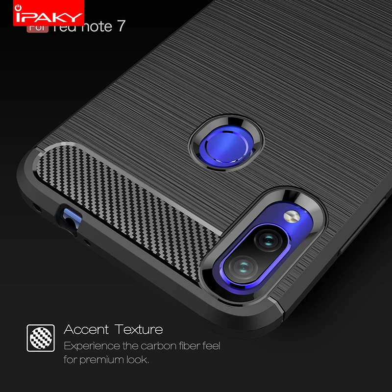 Для Xiaomi Redmi Note 7 Чехол iPaky для Redmi Note 7 Pro Чехол Силиконовый карбоновый матовый противоударный чехол для Redmi Note 7s