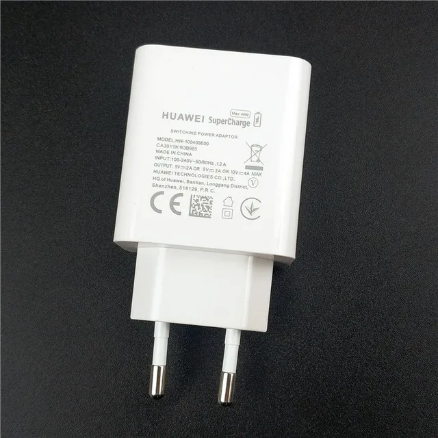 Orijinal 40W Huawei hızlı şarj SuperCharge adaptörü 5A Usb tip C kablo