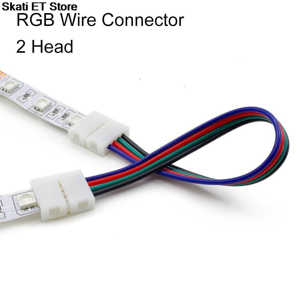 Light strip fast connector2/3/4/5 Pin LED Strip Connector for 8mm 10mm 12mm 3528 5050 5630 RGB RGBW LED Tape Light to Wire  Pack cob led strip light fix clips connector accessories 220v eu led strip plug for cob 360leds 12mm light strip connector 2pin