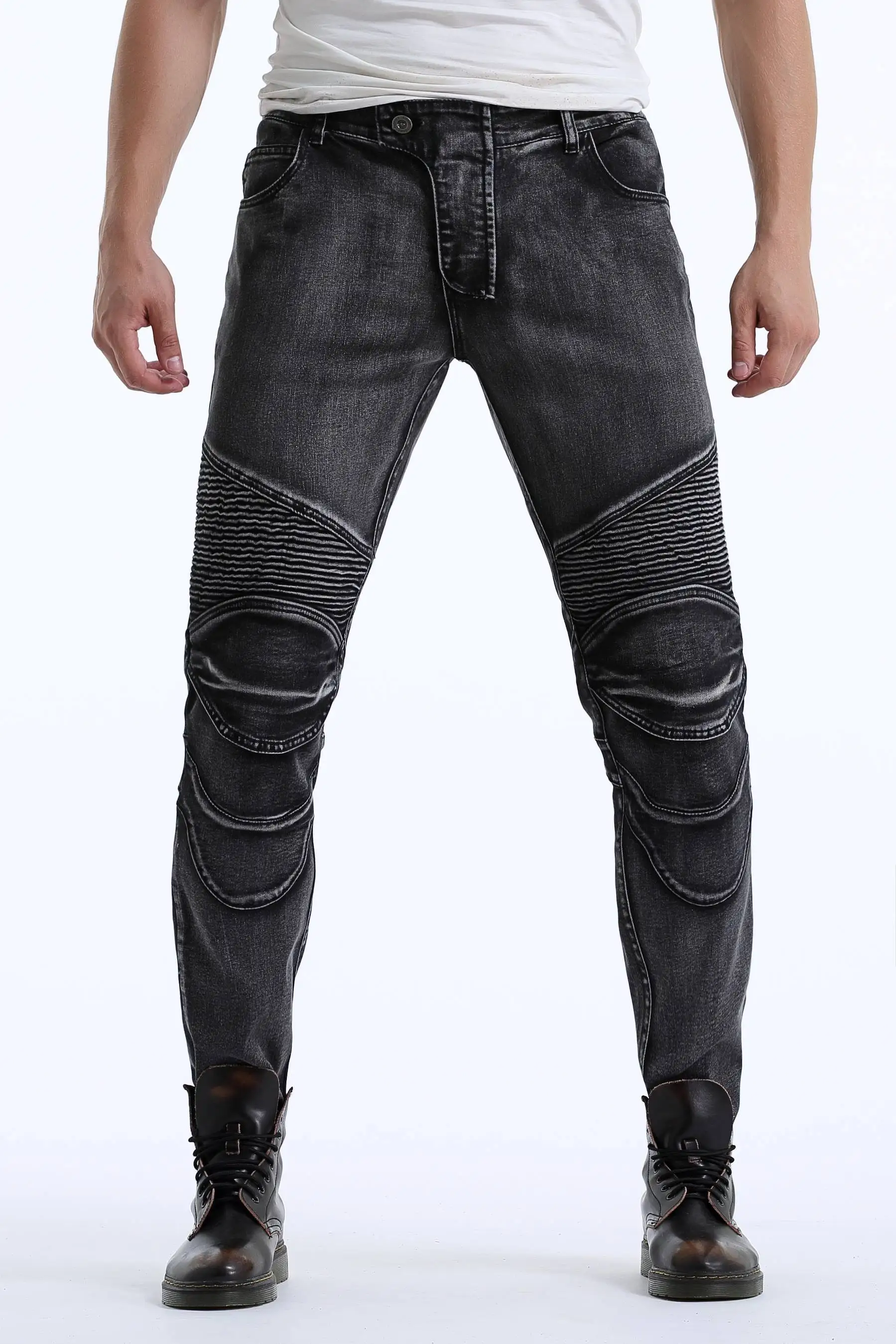 New Light Gray VOLERO Jeans Motorcycle 