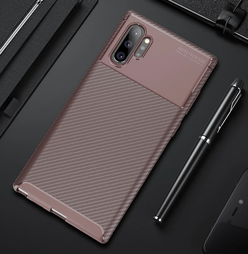 Чехол для samsung Galaxy Note 10, мягкий силиконовый защитный чехол из углеродного волокна для samsung note 10 plus note10 pro