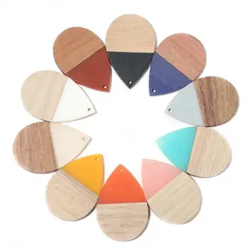 

Sanying M341 Charm water drop stitching jewelry handmade earring accessories for diy jewelry pendant wooden acrylic earrings