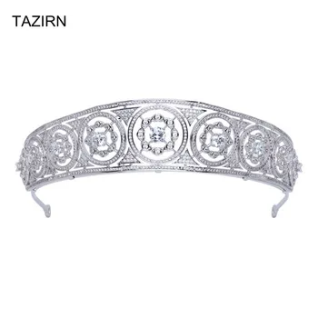 

Cubic Zirconia European Royal Princess Wedding Bridal Tiaras Crowns CZ Party Hair Jewelry Accessories Zircon Pageant Headpieces