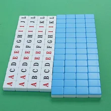 Juego de mesa familiar divertido MahJong de pequeño tamaño colección Vintage juego raro letras en inglés personajes Mah-Jong