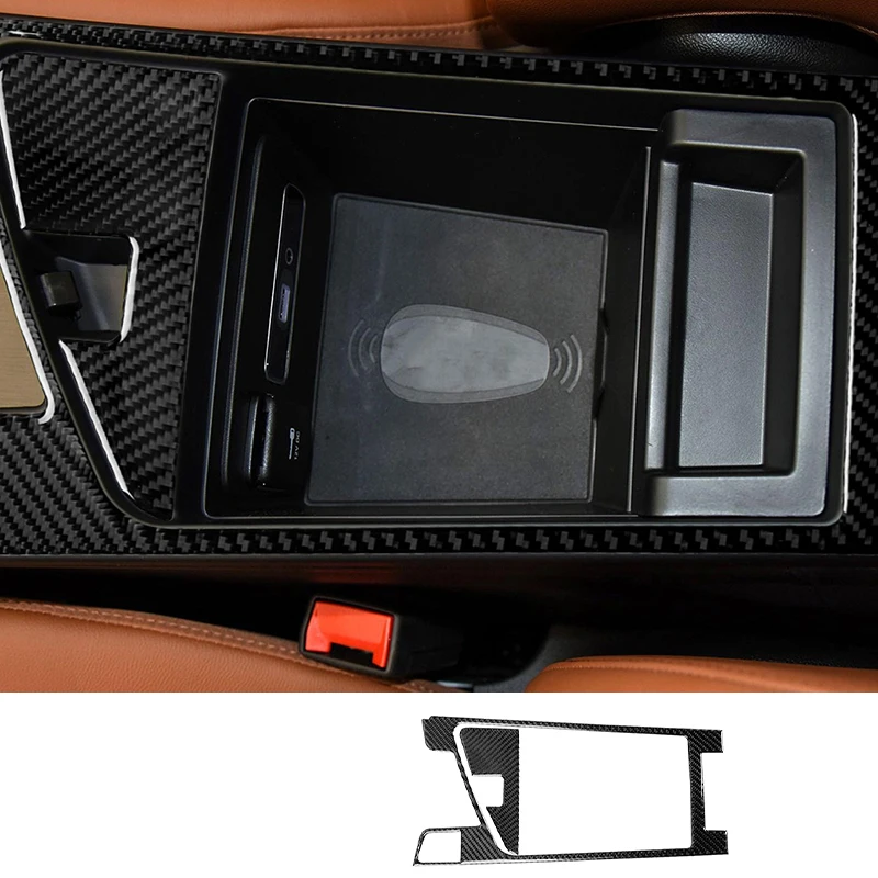 

Carbon Fiber Center Console Armrest Box Storage Solt Frame Decoration Stickers For Afla Romeo Giulia 2017 - 2019 Car Stickers