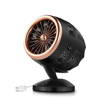 

Air Conditioner Mute Convection Air Circulation Desktop Mini Fan Portable Small Fan Double Leaf Turbo Fan Portable Durable