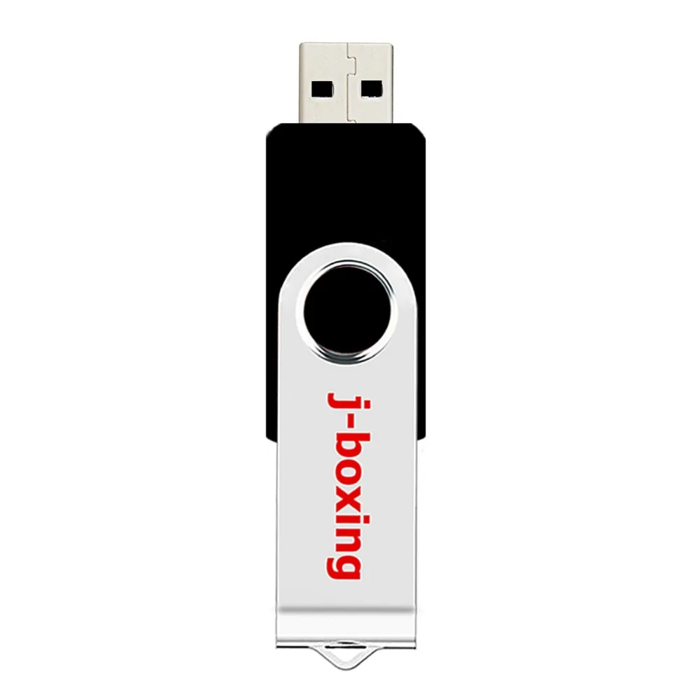J-бокс USB флэш-накопитель 64 ГБ 32 ГБ 16 ГБ 8 ГБ металлическая Поворотная USB карта памяти Флешка для ПК Mac ноутбук планшет черный